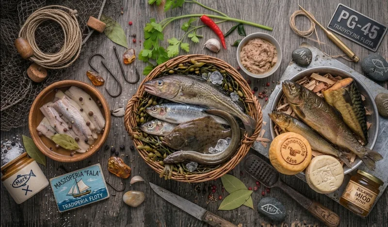 Świeże i wędzone ryby, przetwory rybne i regionalne produkty